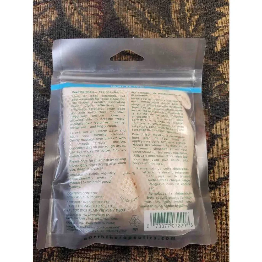 Earth Therapeutics Super Loofah Exfoliating Wash Cloth- NIP